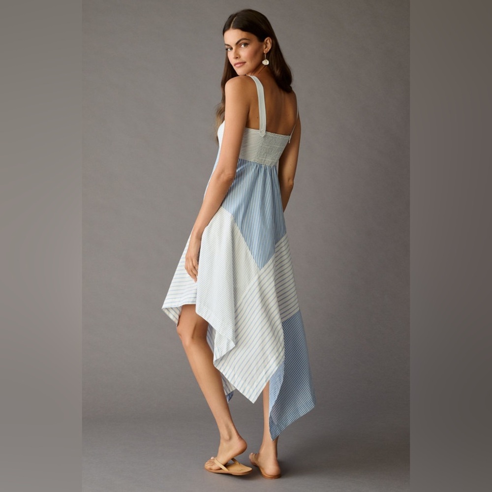 Anthropologie Asymmetrical Square-Neck Midi Dress - Picture 2 of 5